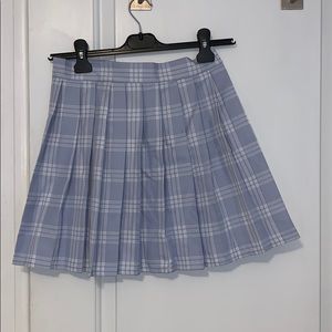 Blue Plaid Skirt